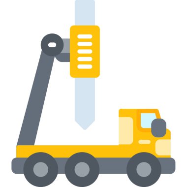 endüstriyel vinç renkli vektör simgesi