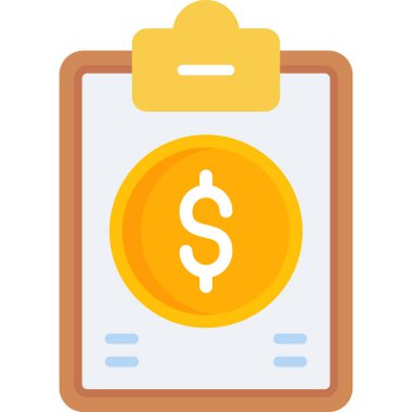 Dolar düz vektör simgesi