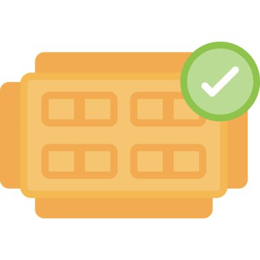 Kontrol listesi simgesi vektörü. Kontrol listesi işareti. sembol üzerinde izole