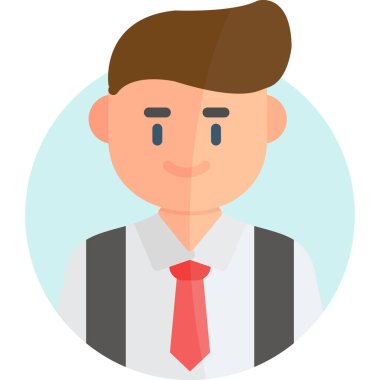 iş adam düz simgesi