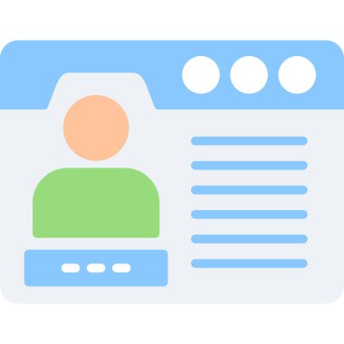 Kimlik kartı simgesi, vektör illüstrasyon tasarımı