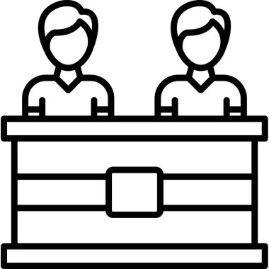 Masa. Web simgesi basit illüstrasyon