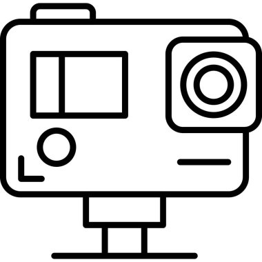 Bir çizgi film kamerasının vektör illüstrasyonu