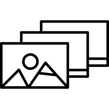 fotoğraf galerisi simgesi, özet biçimi