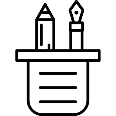 Kalem stand vektör simgesi