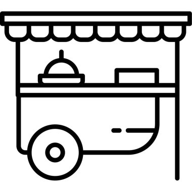 El arabası. Web simgesi basit illüstrasyon