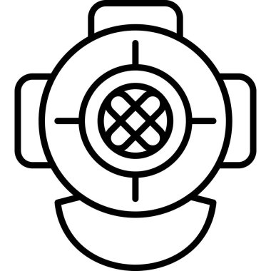 Gaz maskesi simgesi. Beyaz arkaplanda izole edilmiş web tasarımı için ana gaz maskesi vektör simgesi