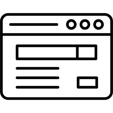 tarayıcı pencere vektör simgesi