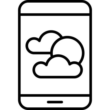 Bulut. Web simgesi basit illüstrasyon