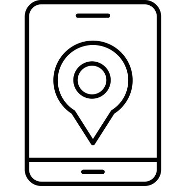 konum GPS konum simgesi ana hat biçiminde
