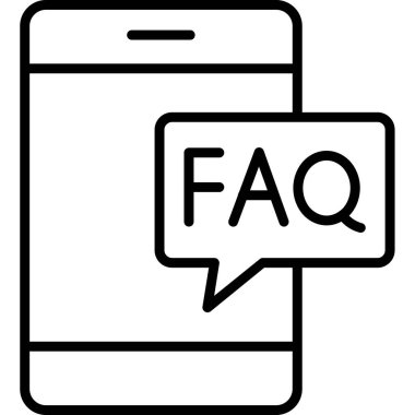 faq simgesi olan cep telefonu, özet biçimi