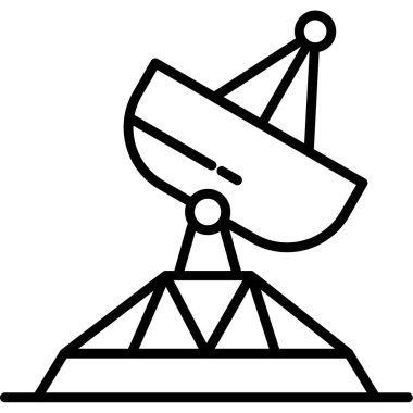 uydu anten anten simgesi, dış hat biçimi