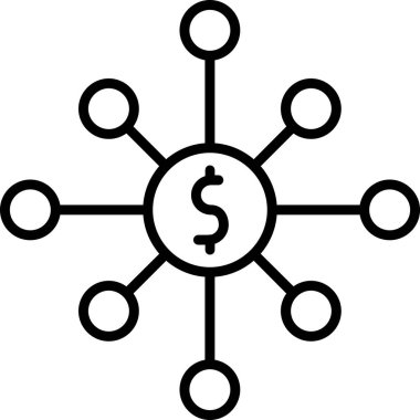 Dolar. Web simgesi basit illüstrasyon