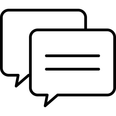 Konuş. Web simgesi basit illüstrasyon