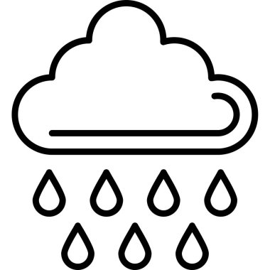 Hava durumu. Web simgesi basit illüstrasyon