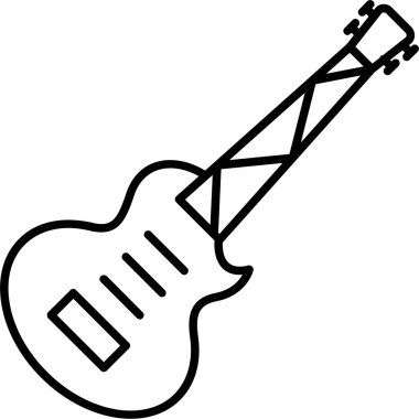 Gitar. Web simgesi basit illüstrasyon