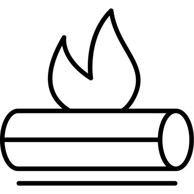 Şenlik ateşi. Web simgesi basit tasarım