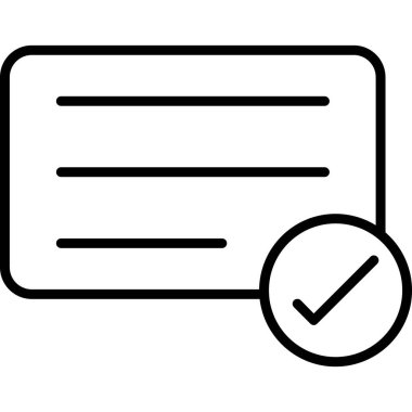 Kontrol listesi simgesi vektör illüstrasyonu