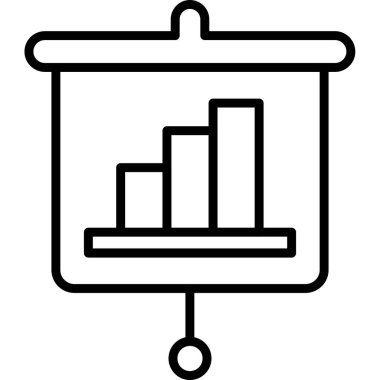 analitik grafik çizelgesi simgesi ana hat biçiminde