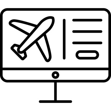 Uçak seyahat düzlemi simgesi