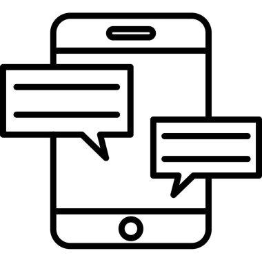 Sohbet mesajı vektör illüstrasyonu