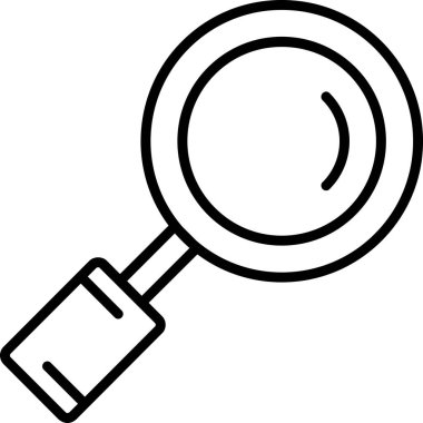 Cam büyüteç simgesi, vektör illüstrasyonu