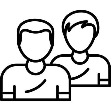 İş toplantısı simgesi, anahat stili