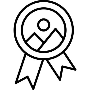 Madalya simgesi vektör özeti çizimi