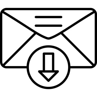 e- posta simgesi vektör özeti çizimi