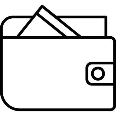 Cüzdan. Web simgesi basit illüstrasyon
