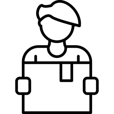 şapka simgesi ile işçi, özet tarzı