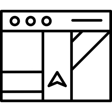 bilet simgesi, vektör illüstrasyonu