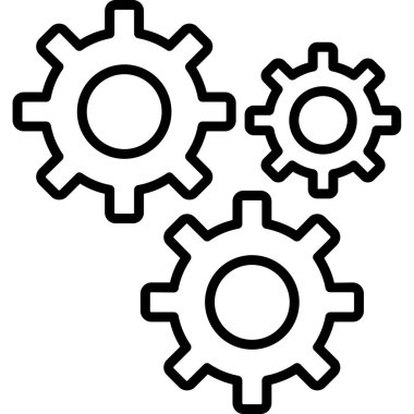 dişli simgesi vektör illüstrasyonu