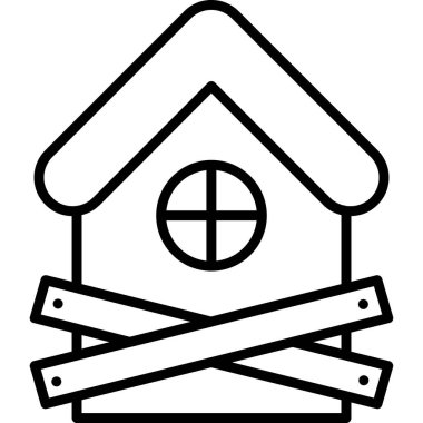 Ev. Web simgesi basit illüstrasyon