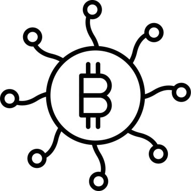bitcoin. Web simgesi basit illüstrasyon