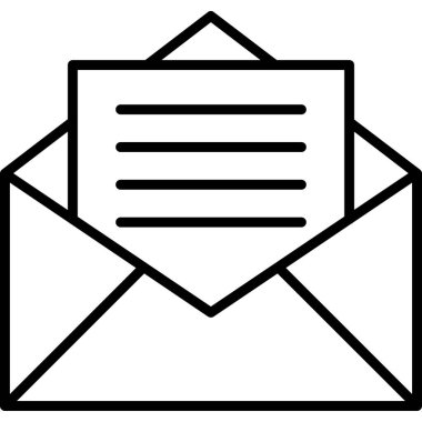 zarf e- posta simgesi ana hat biçiminde