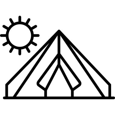 yaz ve plaj çizgisi vektör simgesi.