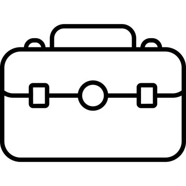 Çanta. Web simgesi basit illüstrasyon