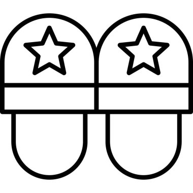 Şapka Simgesi Vektör Özeti Çizimi