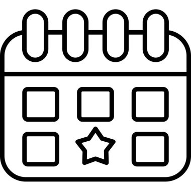 Takvim. Web simgesi basit illüstrasyon