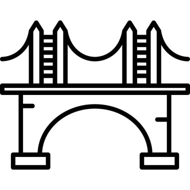 Köprü. Web simgesi basit illüstrasyon