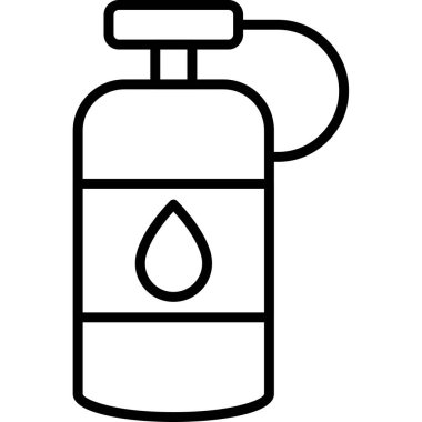 Su püskürtme şişesi. Web simgesi