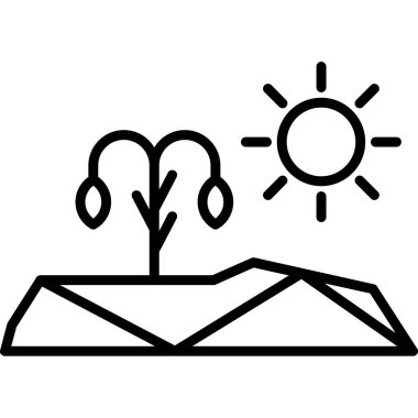 yaz ve tatil vektör simgesi