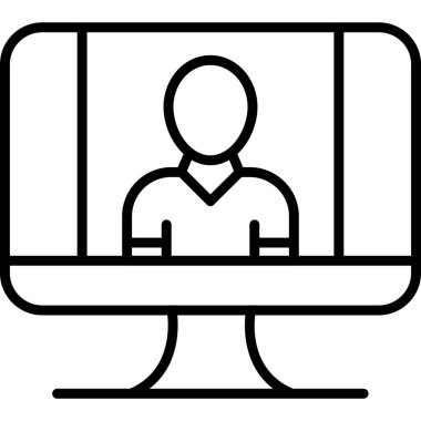 dizüstü bilgisayar kutsal kişilerin resmi, basit vektör çizim