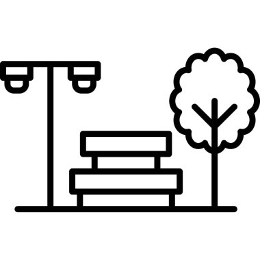 ağaçlar ikon vektör illüstrasyonu
