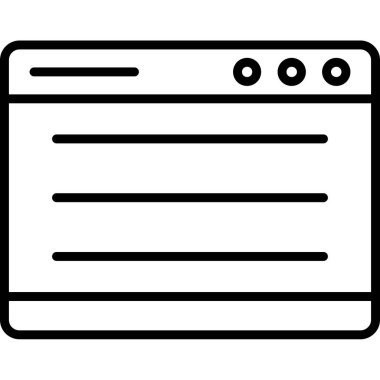 Web tarayıcı vektör çizgisi simgesi