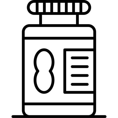 İlaç şişesi vektör simgesi