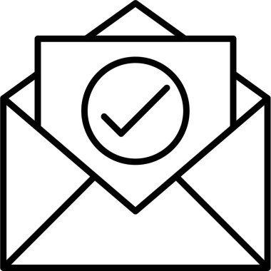 e-posta mektup simgesi ana hat biçiminde