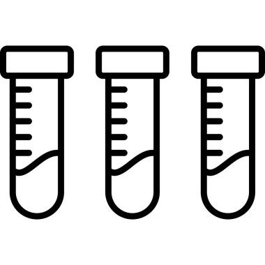 Test tüpleri simgesi. beyaz arkaplanda izole edilmiş web tasarımı için ana test tüp vektör simgesi