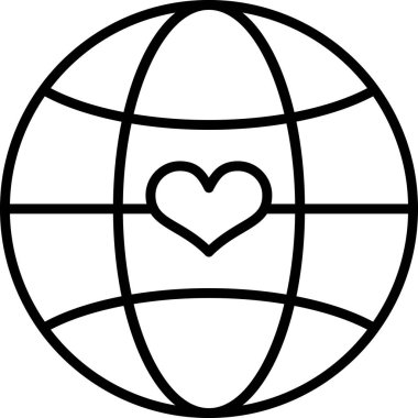 Küre. Web simgesi basit illüstrasyon